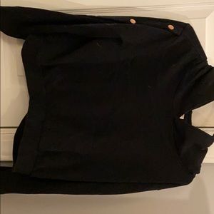 Black cropped hoodie